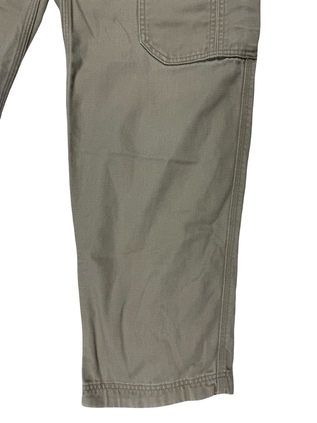 Duluth Beige Cargo Carpenter Denim Jeans 32W 30L