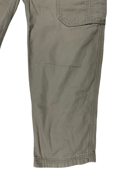 Duluth Beige Cargo Carpenter Denim Jeans 32W 30L
