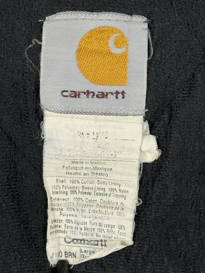 Carhartt J140 Brown Hooded Active Zip Workwear Jacket Large Regular