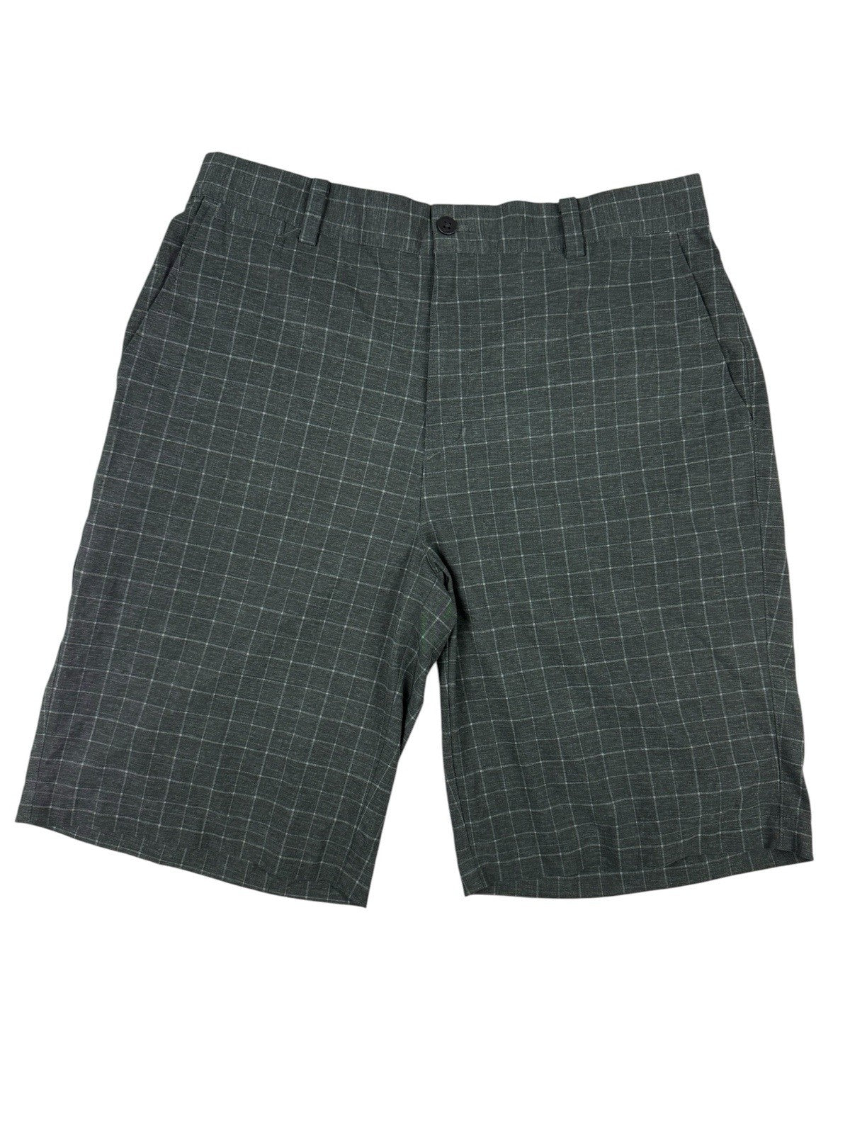 Nike Golf Grey Plaid Chino Sport Shorts Medium 32W