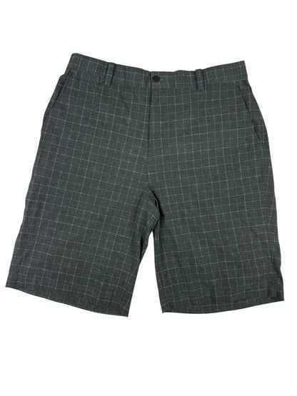 Nike Golf Grey Plaid Chino Sport Shorts Medium 32W