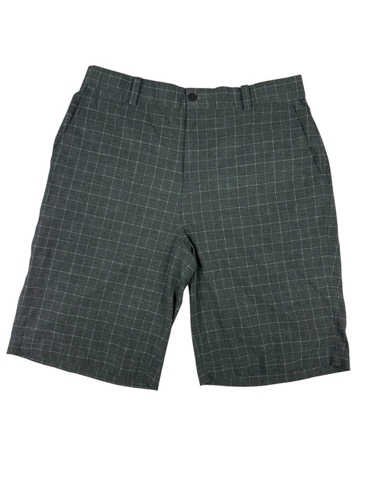 Nike Golf Grey Plaid Chino Sport Shorts Medium 32W