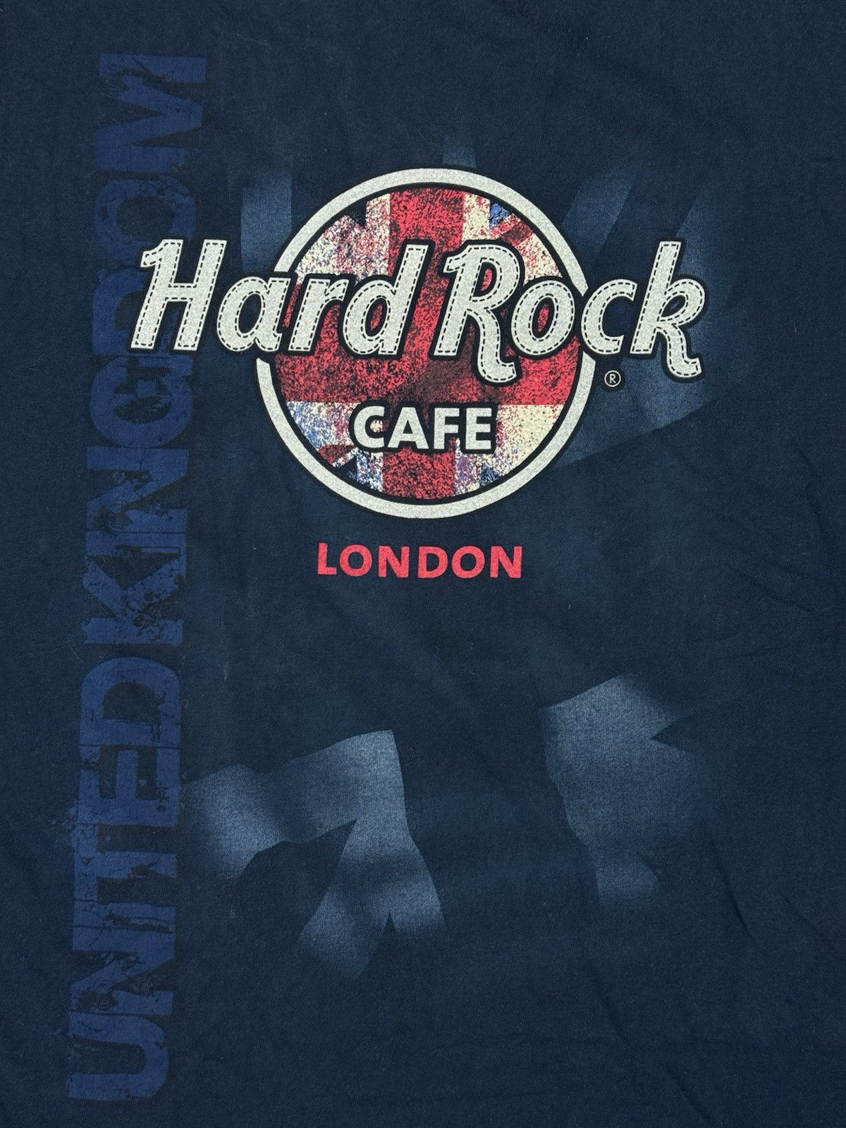 Hard Rock Café Blue Cotton London UK Travel Top Medium