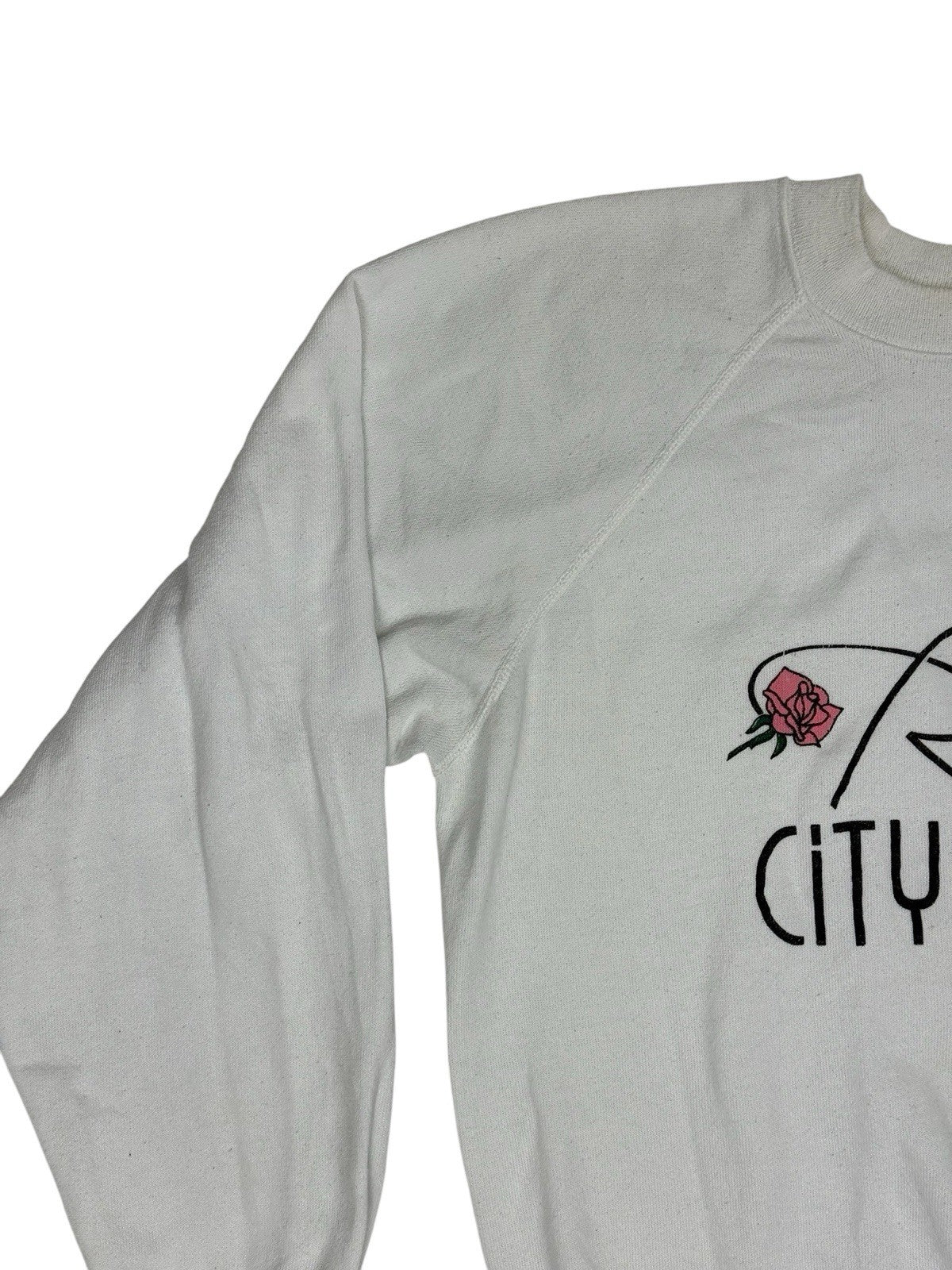 Rose City Diner Pasadena Vintage White Sweater Jumper Medium