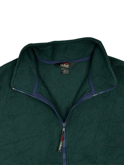 LL Bean Green Micro Pile Fleece Gillet Bodywarmer XL