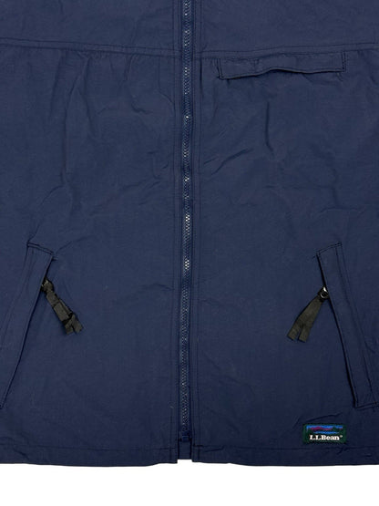 LL Bean Blue Vintage Zip Hooded Jacket Medium