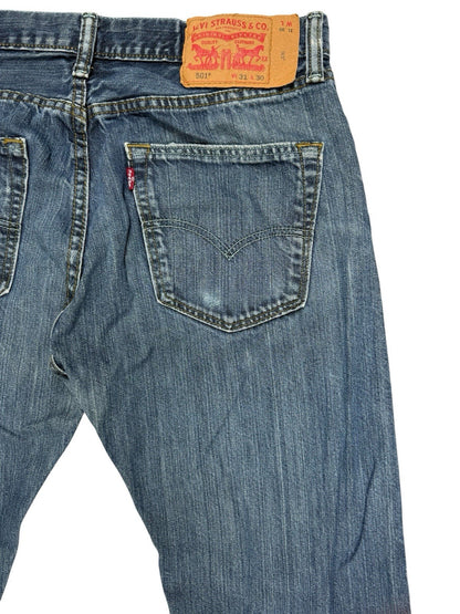 Levi's 501 Blue Straight Leg Denim Jeans 31W 30L