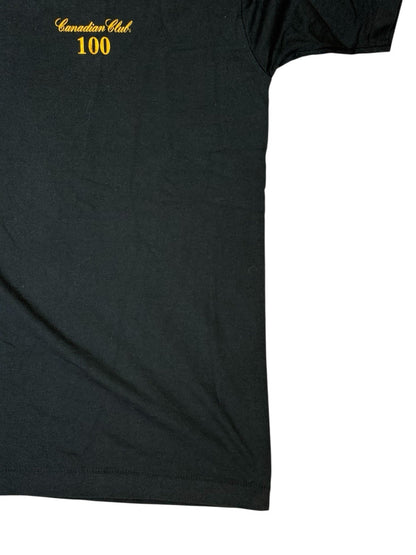 Fruit of the Loom Retro Canadian Club 100 Whiskey Black Top XL