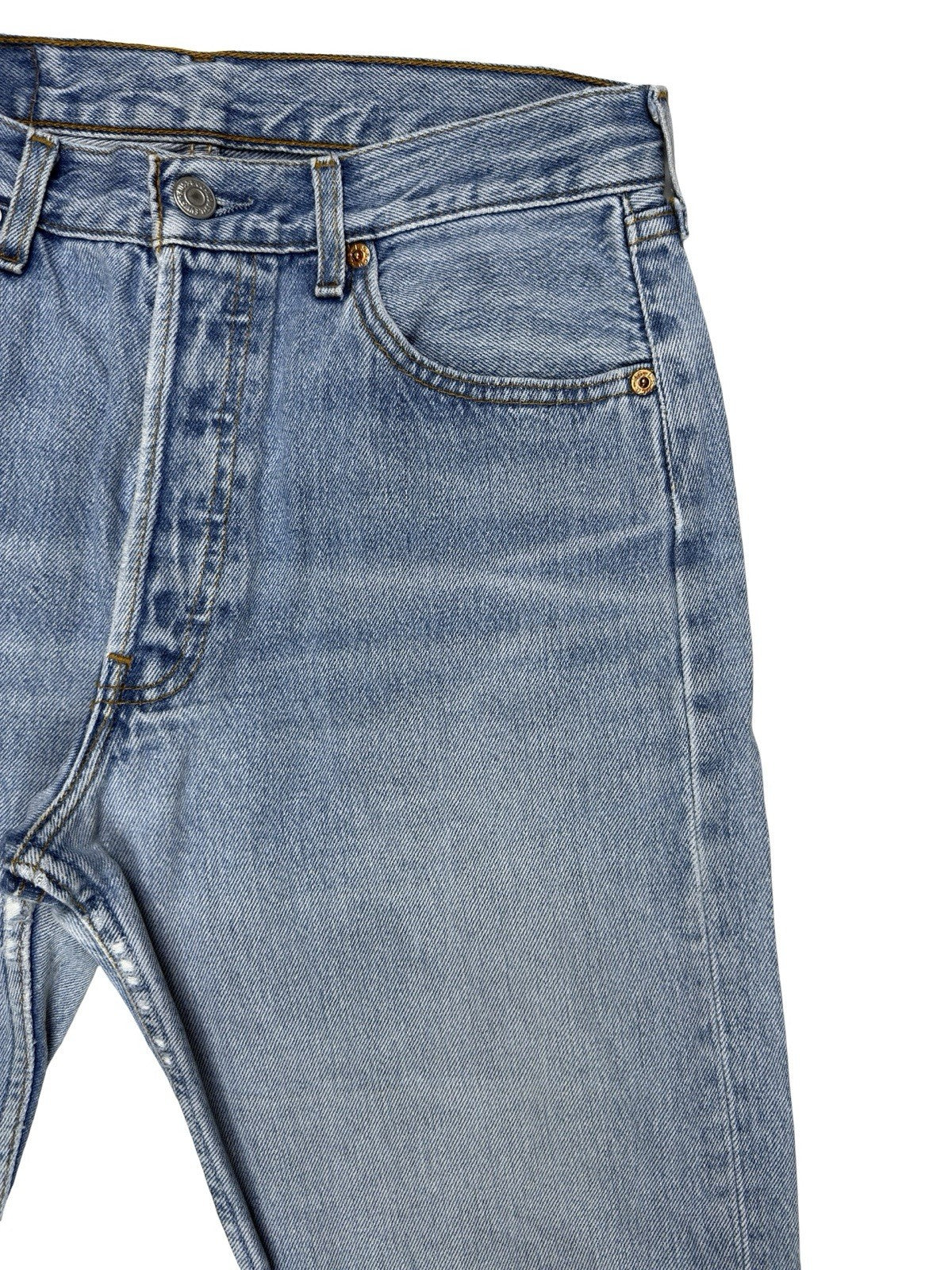 Levi's 501 Retro Light Blue Straight Leg Denim Jeans 30W 32L