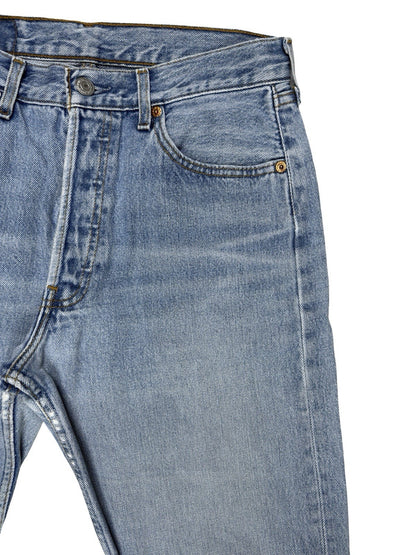 Levi's 501 Retro Light Blue Straight Leg Denim Jeans 30W 32L