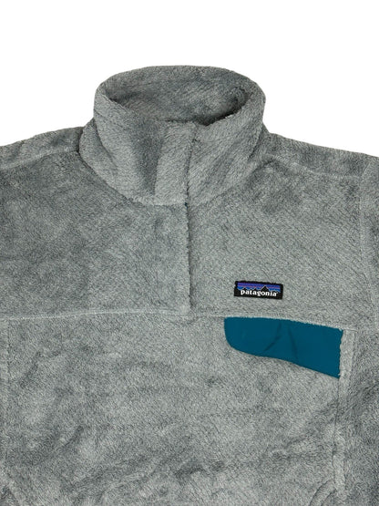 Patagonia Grey Snap Fleece Jumper Medium
