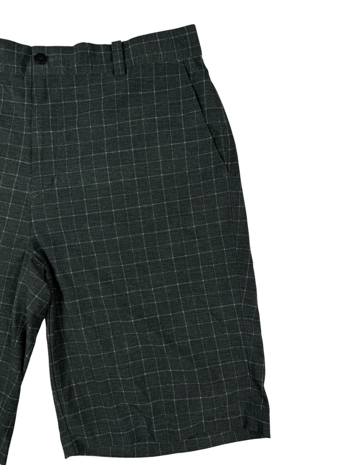 Nike Golf Grey Plaid Chino Sport Shorts Medium 32W