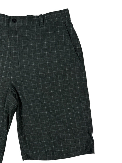 Nike Golf Grey Plaid Chino Sport Shorts Medium 32W