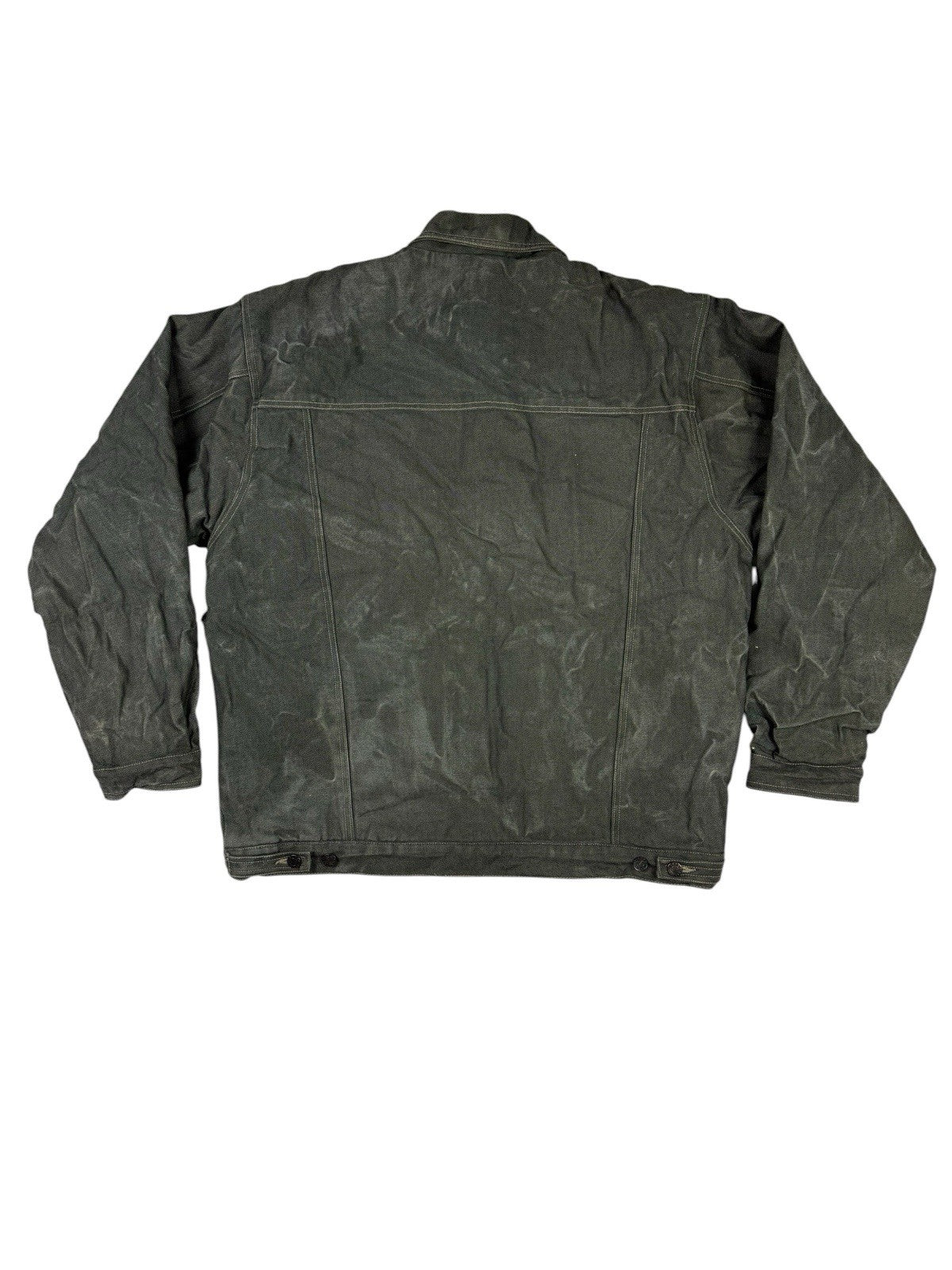 Barcode Jeans Grey Denim Y2K Sherpa Lined Utility Jacket XL
