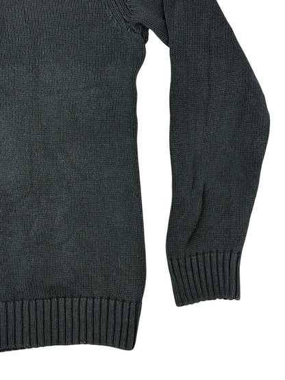 Chaps Blue Cotton Retro Knit Jumper Small