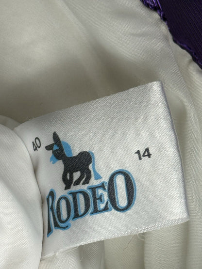Retro Rodeo Purple Insulated Outdoor Y2K Zip Ski Jacket Women's Size 14