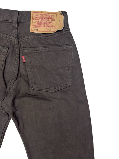 Levi's 501 Vintage Brown Straight Leg Denim Jeans 26W 34L