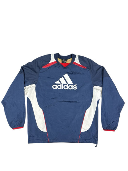 Adidas Blue Vintage Japanese Line Pull Over Track Top Small
