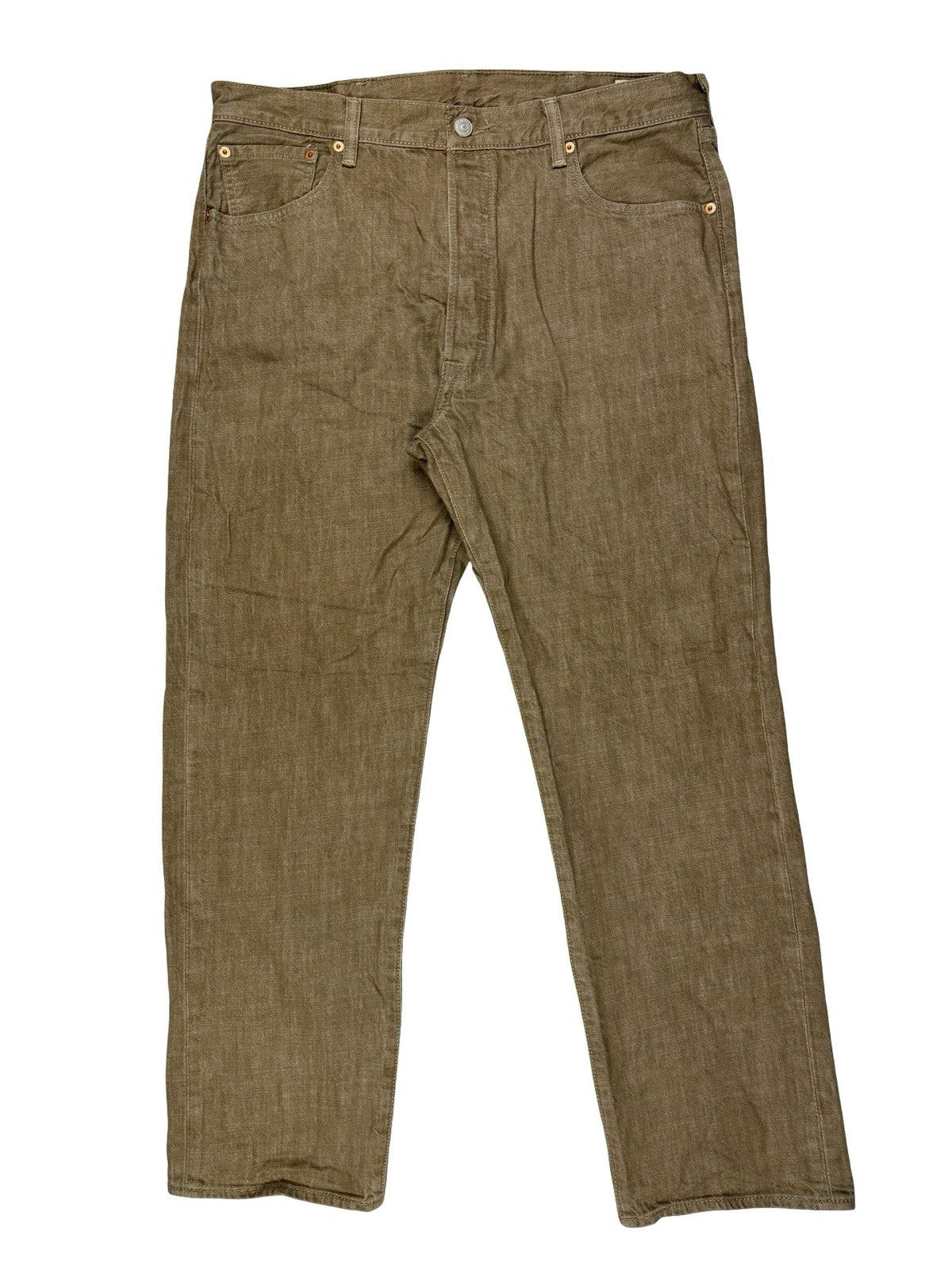 Levi's 501 Brown White Oak Cone Denim Jeans 38W 32L