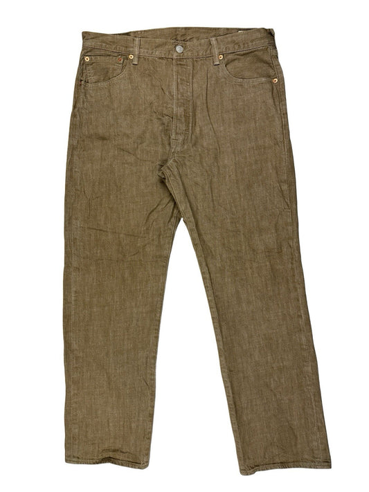 Levi's 501 Brown White Oak Cone Denim Jeans 38W 32L