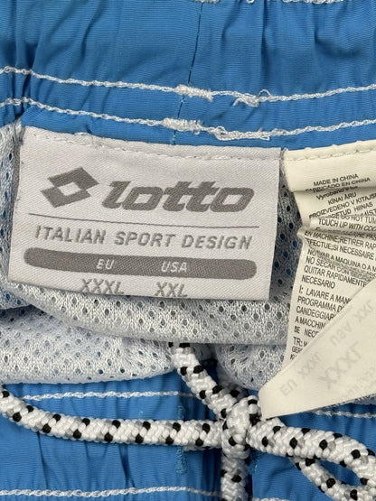 Lotto Retro Y2K Blue Mesh Web Lined Swim Short Trunks 3XL