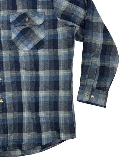 Northwest Territory Vintage 90s Blue Plaid Flannel Lumberjack Shirt Large