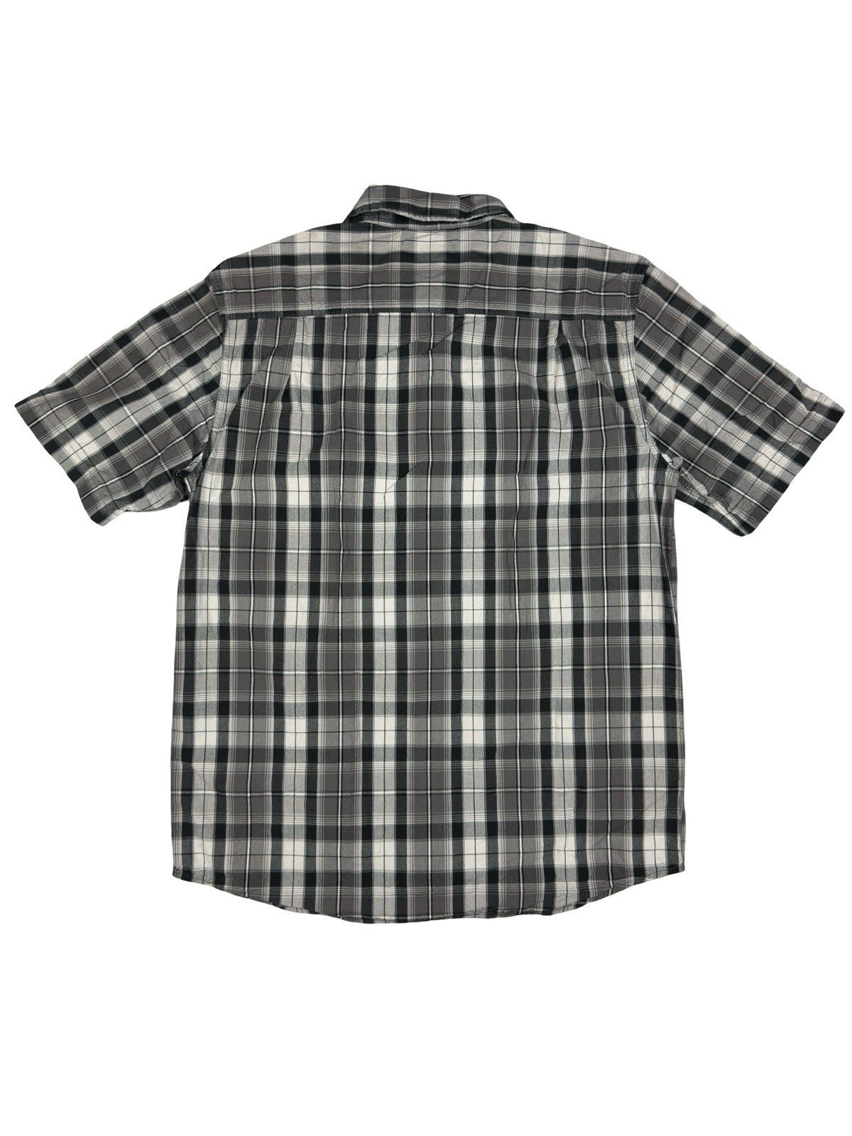 Carhartt Essential Relaxed Fit Grey Plaid Short Sleeve Shirt Medium