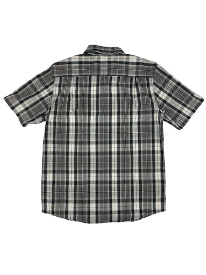 Carhartt Essential Relaxed Fit Grey Plaid Short Sleeve Shirt Medium