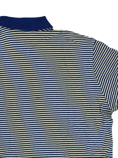 Polo Ralph Lauren Blue Striped Y2K Polo Top Large
