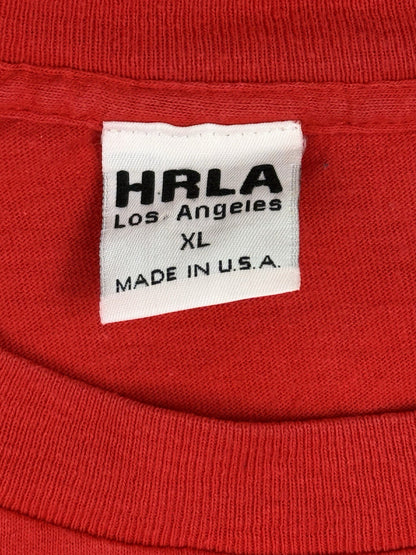 Vintage Red Cotton Embroidered San Francisco Top XL
