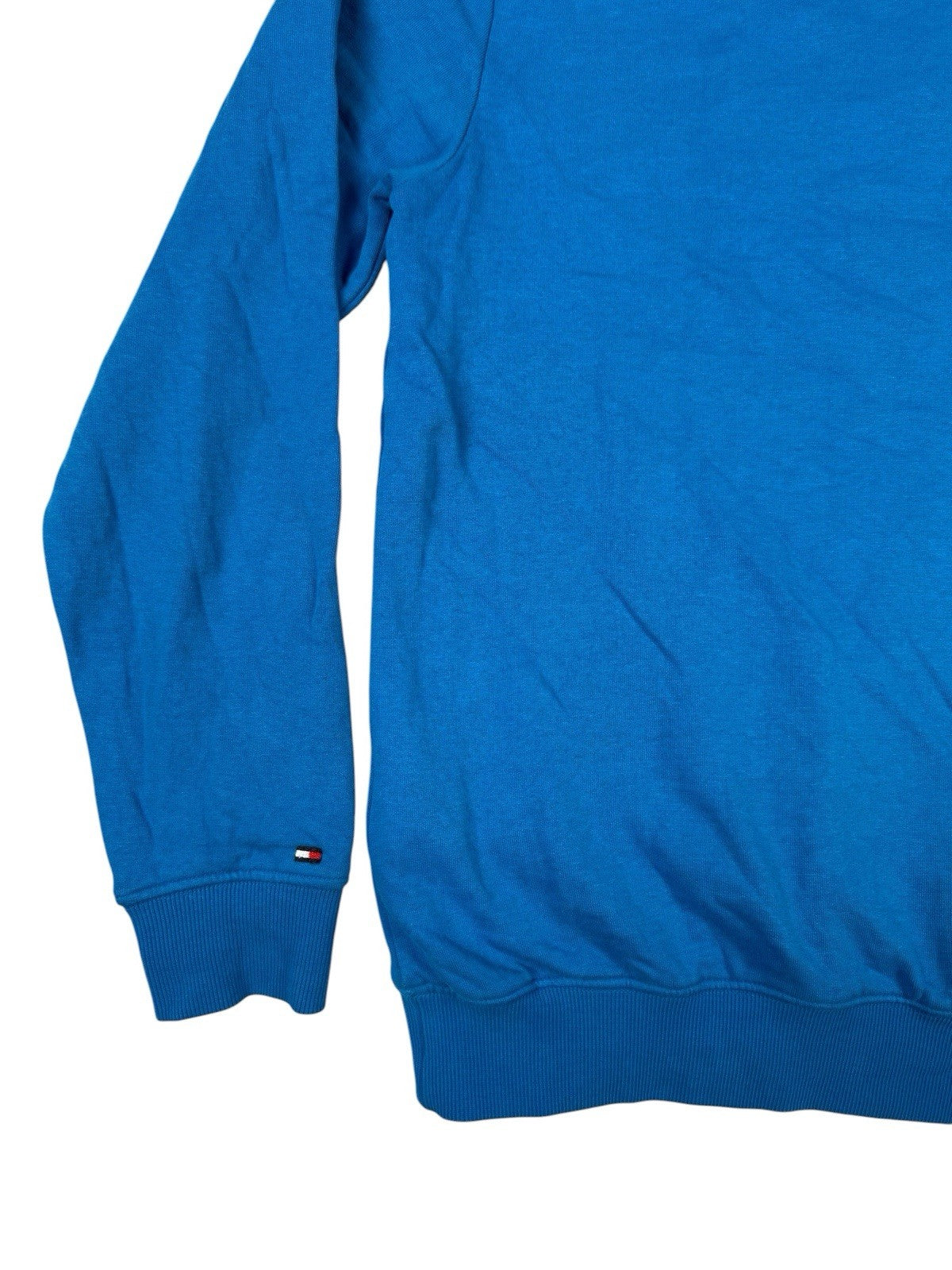 Tommy Hilfiger Blue 1/4 Zip Embroidered Jumper Medium