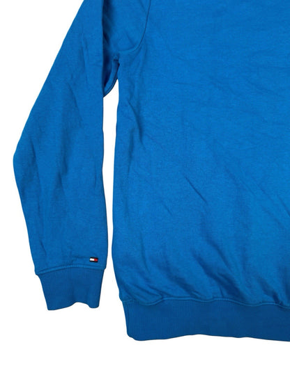 Tommy Hilfiger Blue 1/4 Zip Embroidered Jumper Medium