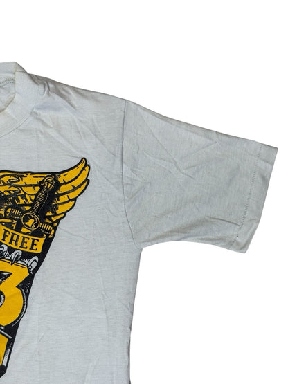 Tournament Apparel Vintage White Print Top  Medium