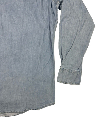 Wrangler Light Blue Western Button Shirt Small