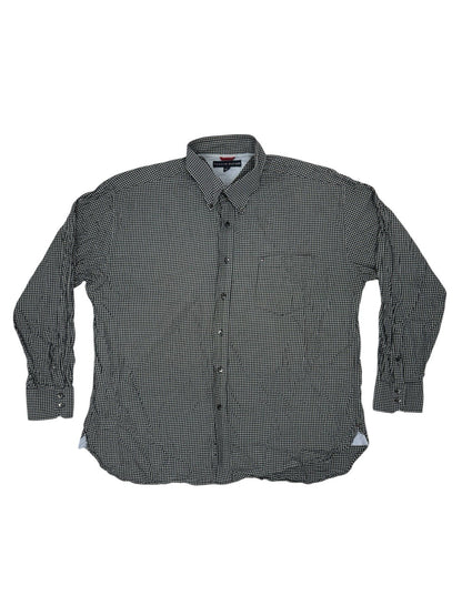 Tommy Hilfiger Black Check Collared Shirt 2XL