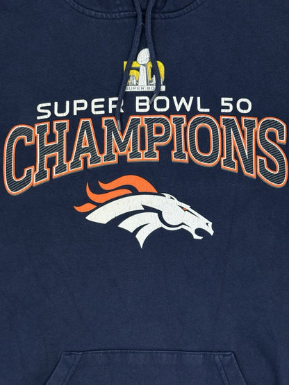 NFL Denver Broncos Blue Super Bowl 50 Hoodie XL