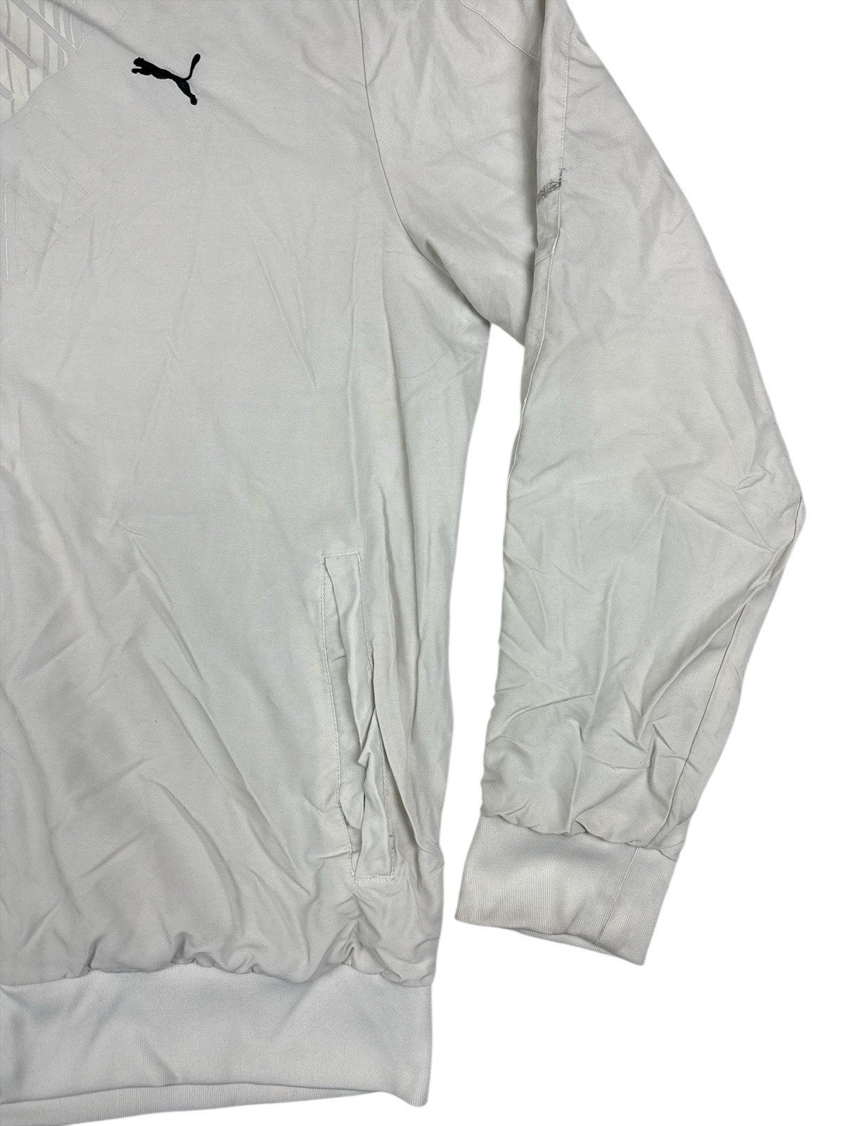 Puma Retro Lined Grey Track Jacket Large