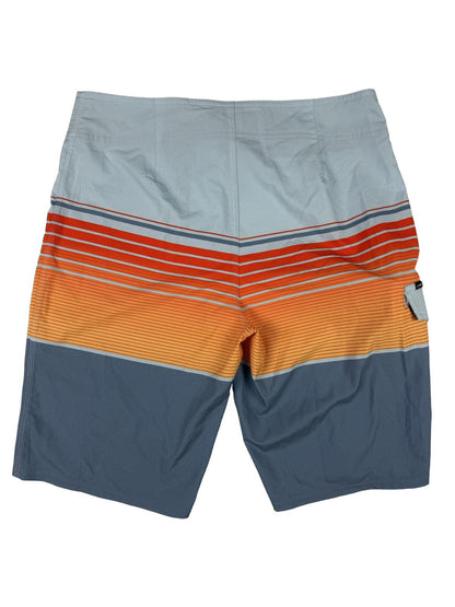 O'Neill Blue Striped Swim Trunk Board Shorts 30W