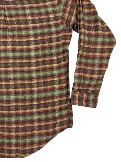 The Territory Ahead Vintage Multi Plaid Striped Cotton Shirt Medium