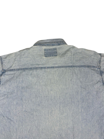 Levi's Red Tab Vtg 90's Blue Embroidered Chambray Teaching Shirt XL