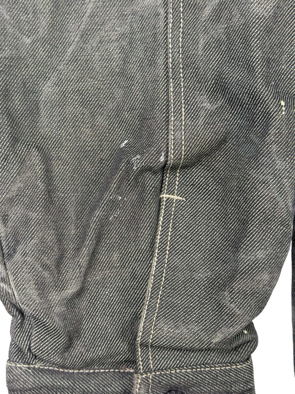 Barcode Jeans Grey Denim Y2K Sherpa Lined Utility Jacket XL