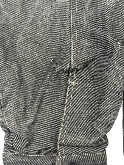 Barcode Jeans Grey Denim Y2K Sherpa Lined Utility Jacket XL