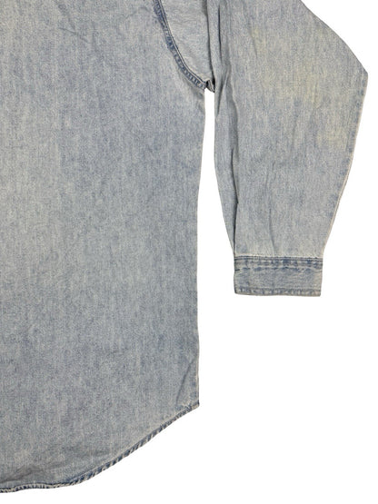 Levi's Red Tab Vtg 90's Blue Embroidered Chambray Teaching Shirt XL
