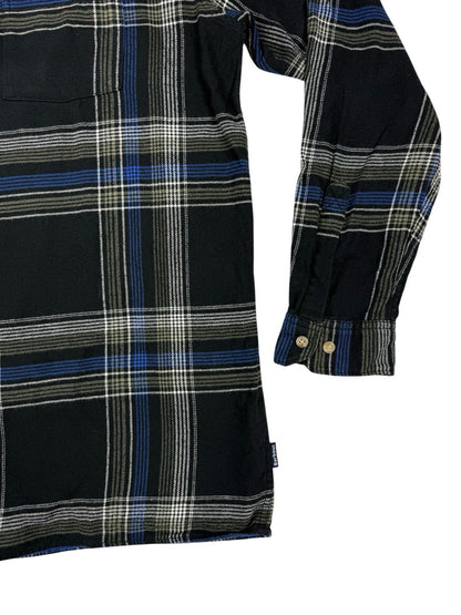 Barbour Black Plaid Check Cotton Button Up Shirt XL