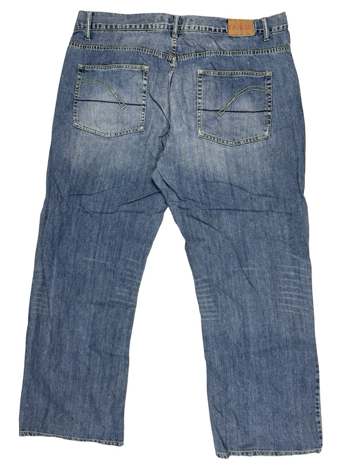 Guess Retro Y2K Distressed Denim Relaxed Fit Jeans 44W 32L