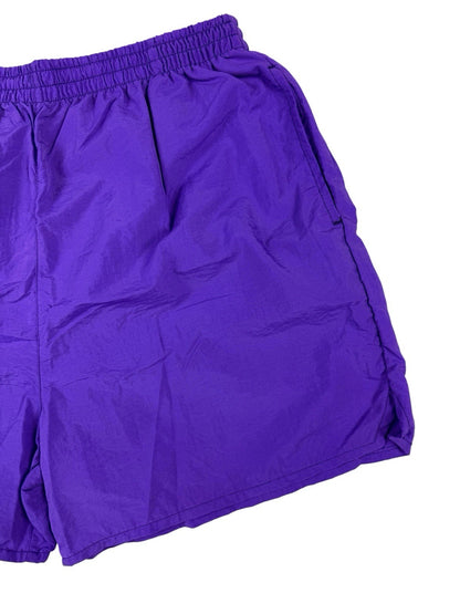 Olympic Exposure Retro Y2K Purple Nylon Exercise Sport Shorts Large
