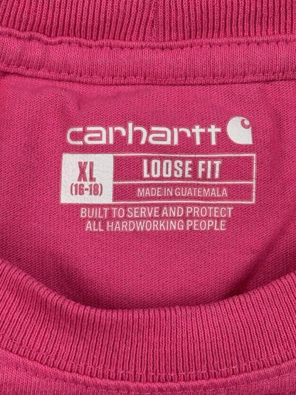 Carhartt Pink K87-W Pocket T-Shirt Loose Fit Women's XL (16-18)