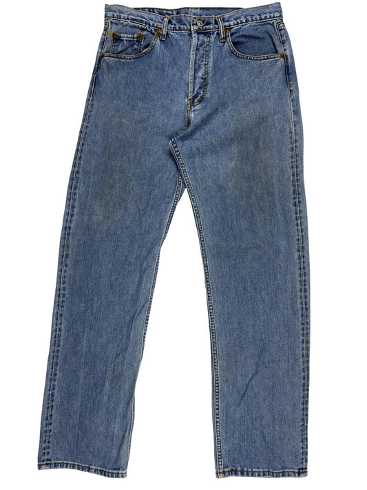Levi's 501 Vintage Relaxed Fit Tapered Leg Blue Denim Jeans 34W 34L USA
