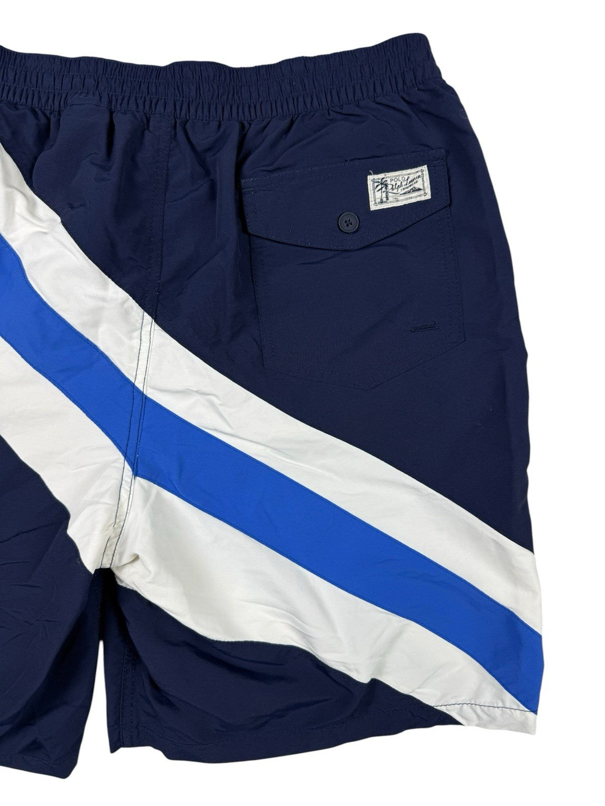 Polo Ralph Lauren Blue Big Logo Lined Swim Trunk Shorts Medium