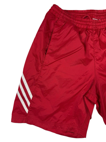 Adidas Red Y2K 00's Lined Nylon Sport Swim Shorts Small